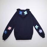NISHIMOTO IS THE MOUTH FLOWER ZIP SWEAT HOODIE NIM-C57 NAVY