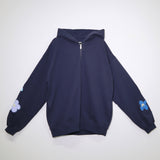 NISHIMOTO IS THE MOUTH FLOWER ZIP SWEAT HOODIE NIM-C57 NAVY