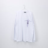 NISHIMOTO IS THE MOUTH CROSS L/S TEE NIM-W42 WHITE