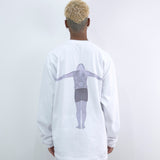 NISHIMOTO IS THE MOUTH CROSS L/S TEE NIM-W42 WHITE