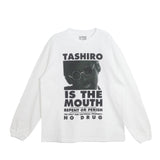 TASHIRO IS THE MOUTH L/S TEE TITM-B02 WHITE