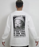 TASHIRO IS THE MOUTH L/S TEE TITM-B02 WHITE