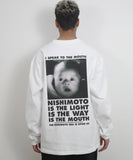 TASHIRO IS THE MOUTH L/S TEE TITM-A02 WHITE