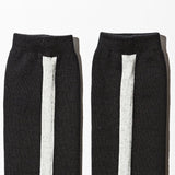 COMMON SOX LONG SOCKS "LINE" CSR-001 BLACK
