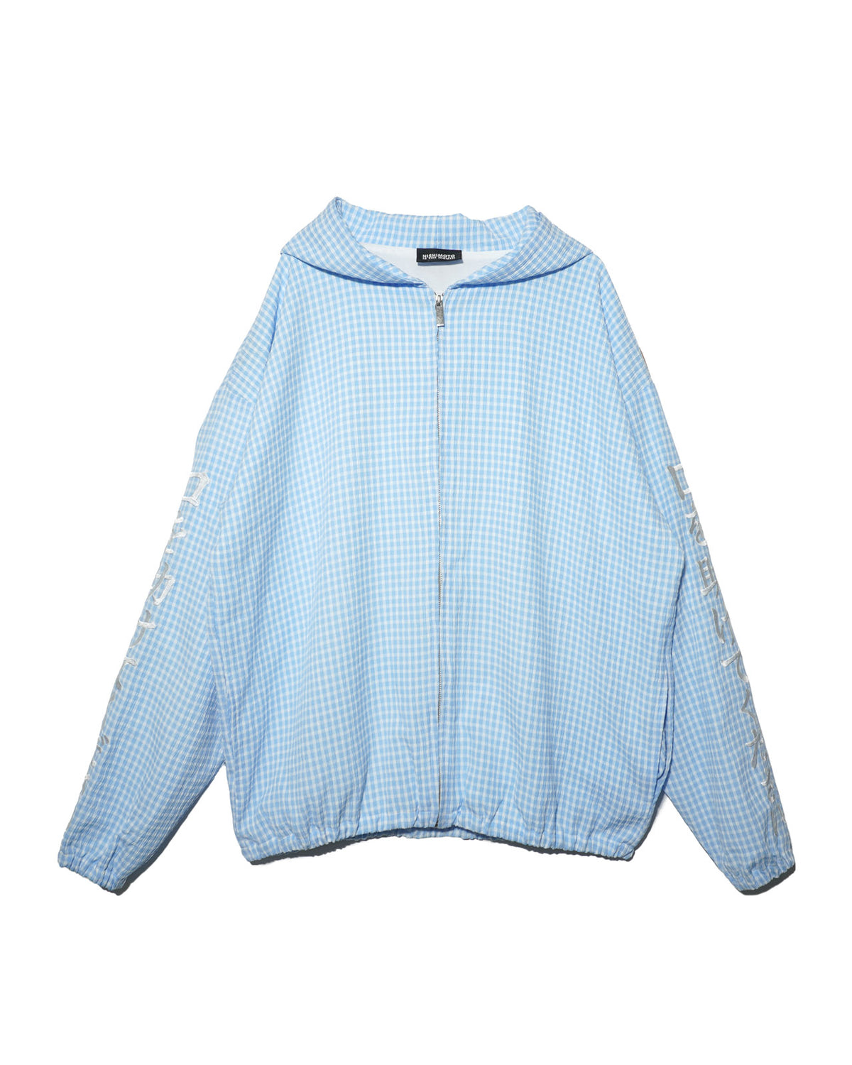 【予約商品：27年 2月上旬お届け】NISHIMOTO IS THE MOUTH GINGHAM CHECK HOODIE NIM-Z87 BLUE