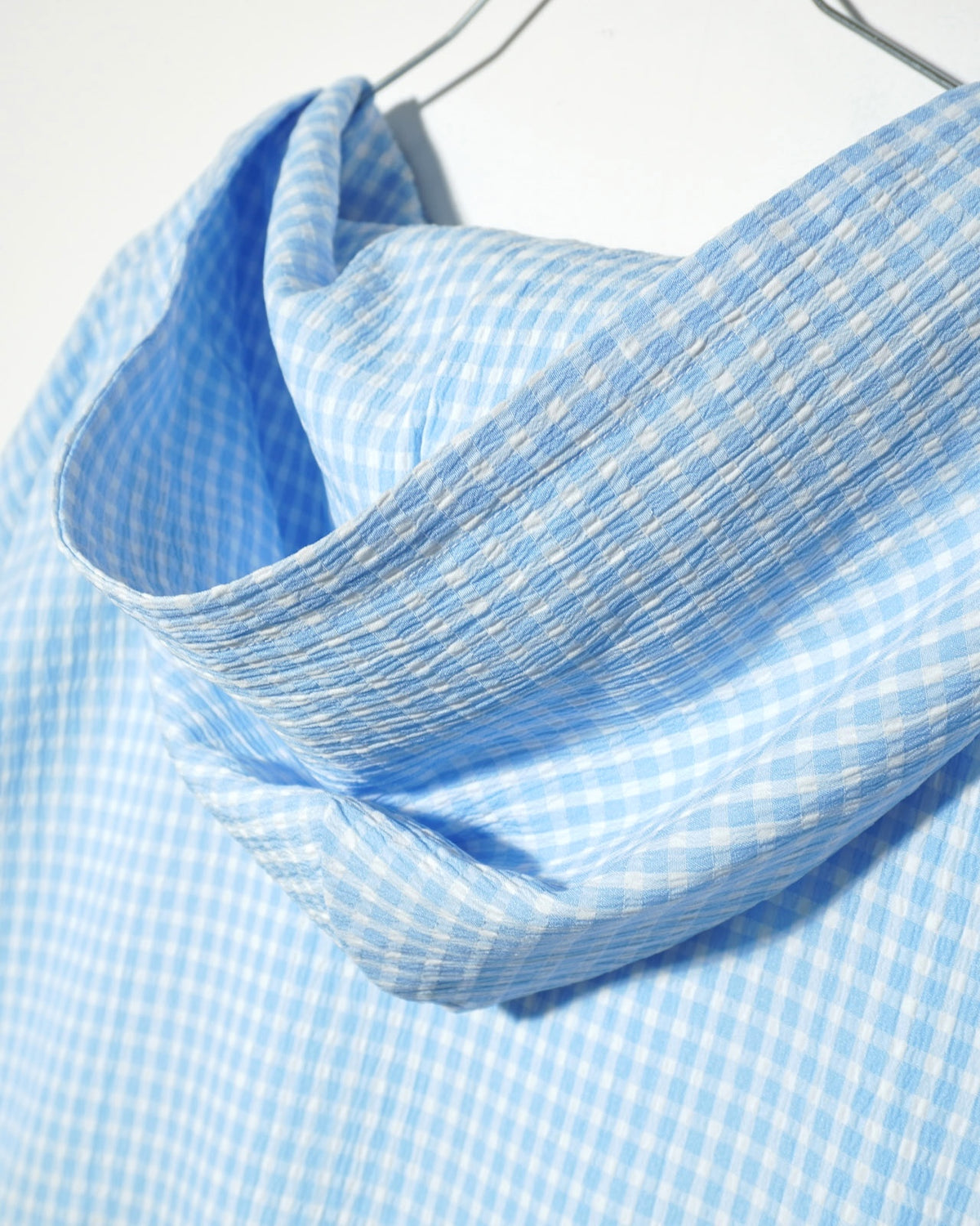 【予約商品：27年 2月上旬お届け】NISHIMOTO IS THE MOUTH GINGHAM CHECK HOODIE NIM-Z87 BLUE