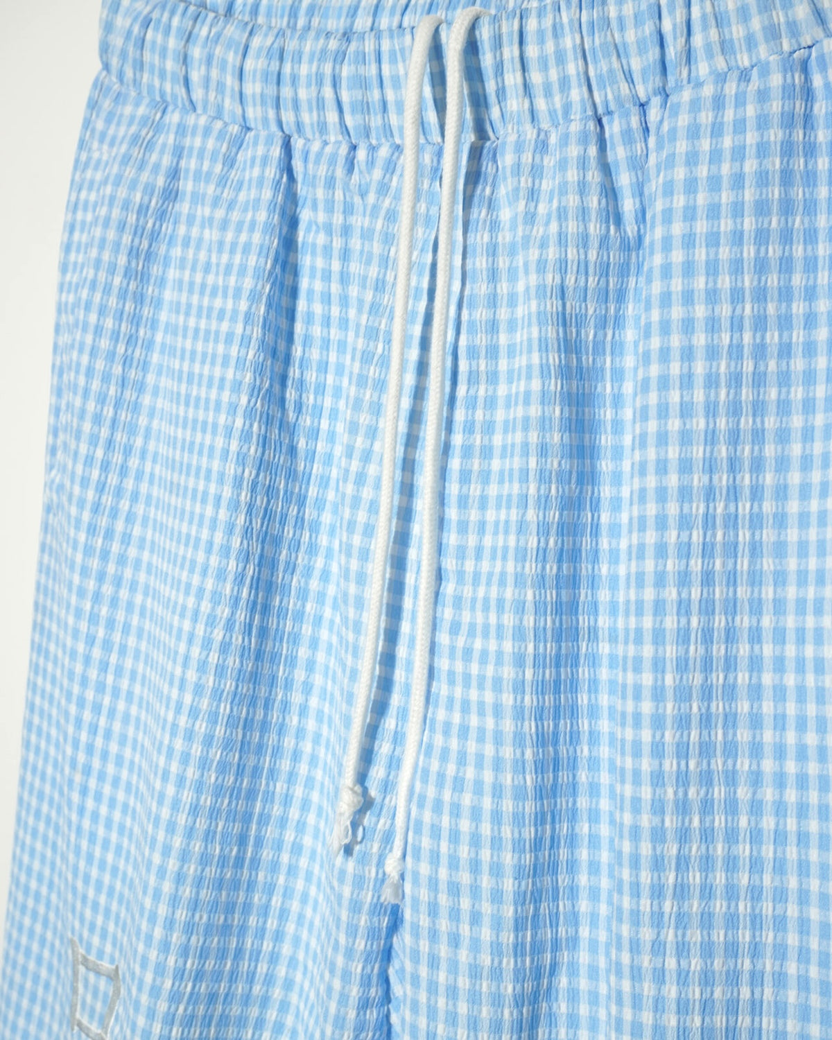 【予約商品：27年 2月上旬お届け】NISHIMOTO IS THE MOUTH GINGHAM CHECK WIDE PANTS NIM-ZWD88 BLUE