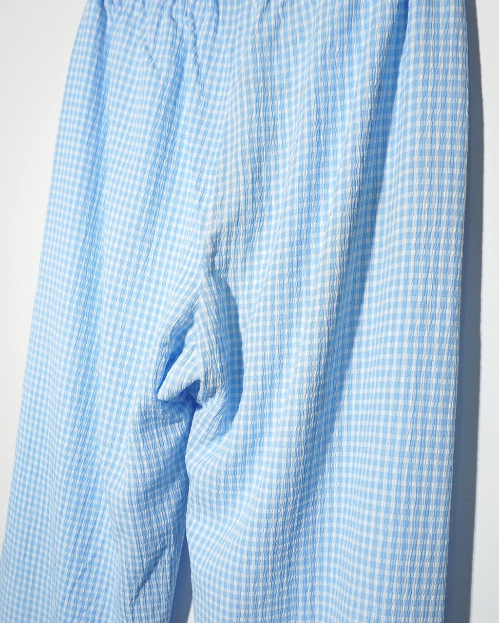 【予約商品：27年 2月上旬お届け】NISHIMOTO IS THE MOUTH GINGHAM CHECK WIDE PANTS NIM-ZWD88 BLUE