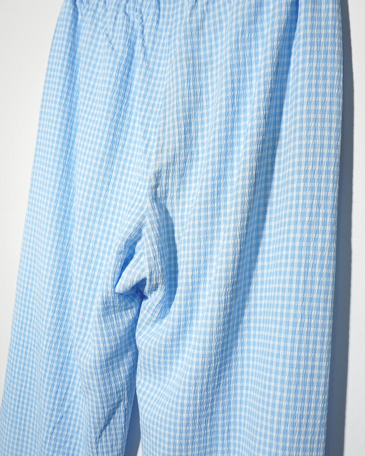 【予約商品：27年 2月上旬お届け】NISHIMOTO IS THE MOUTH GINGHAM CHECK WIDE PANTS NIM-ZWD88 BLUE
