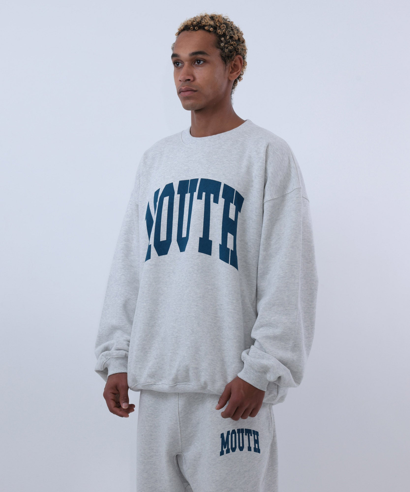 NISHIMOTO IS THE MOUTH SWEATSHIRT NIM-SP24 LIGHT HEATHER GRAY