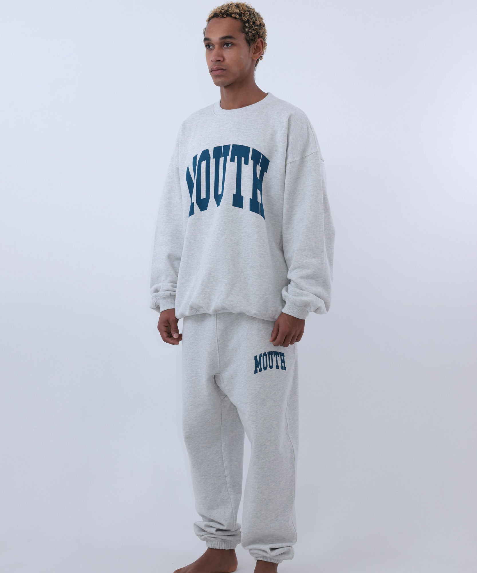 NISHIMOTO IS THE MOUTH SWEAT PANTS NIM-SP25 LIGHT HEATHER GRAY