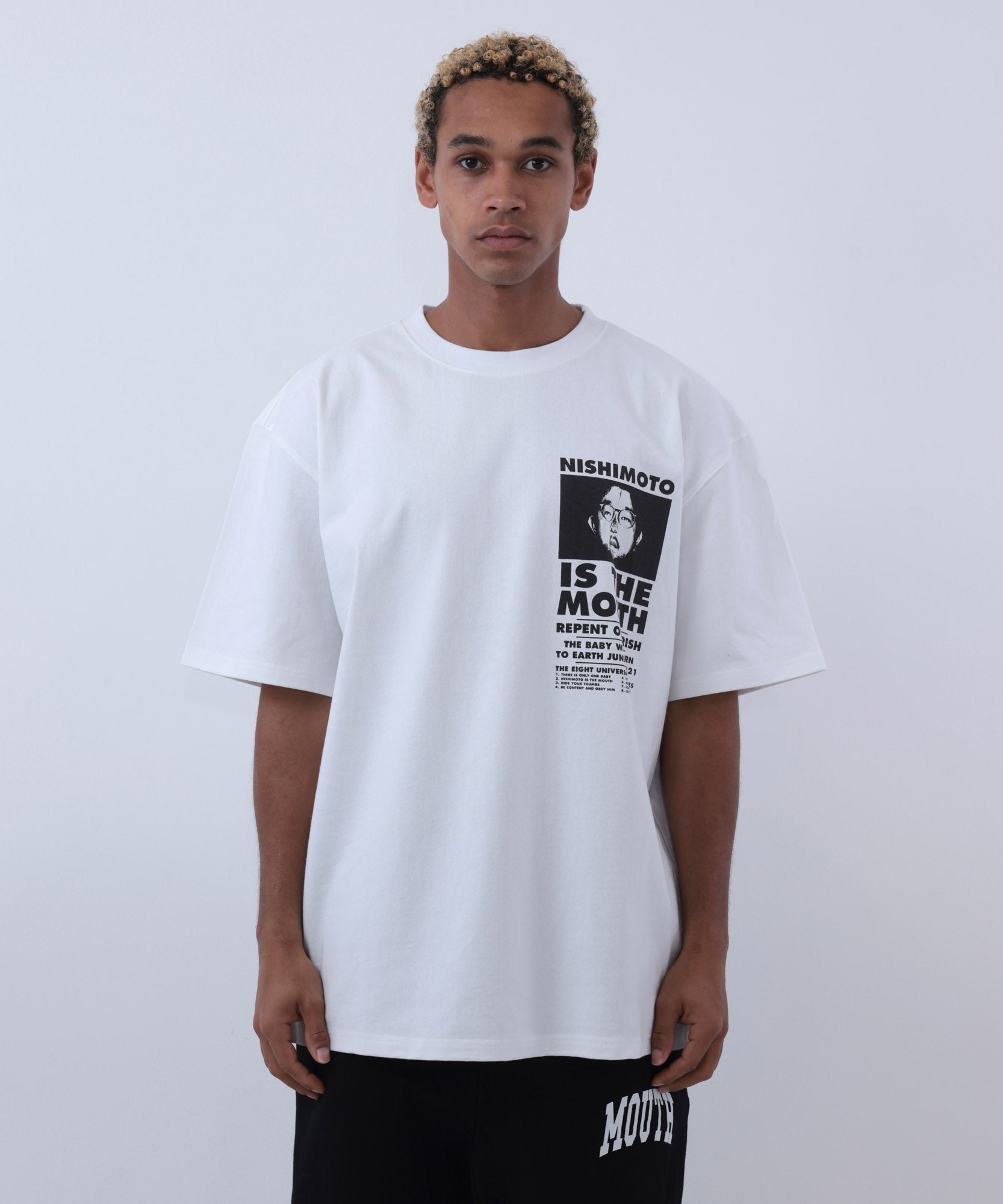 NISHIMOTO IS THE MOUTH S/S TEE NIM-SP01C WHITE/BLACK