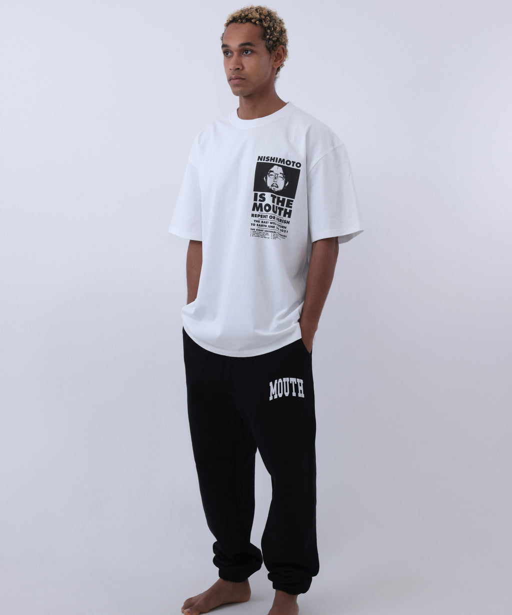 NISHIMOTO IS THE MOUTH S/S TEE NIM-SP01C WHITE/BLACK