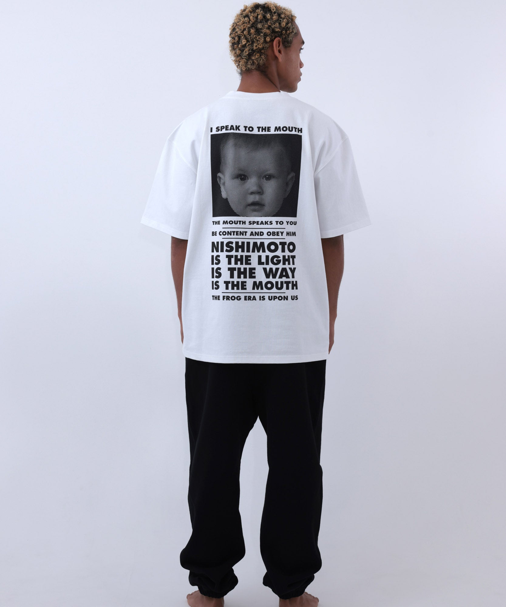 NISHIMOTO IS THE MOUTH S/S TEE NIM-SP01C WHITE/BLACK