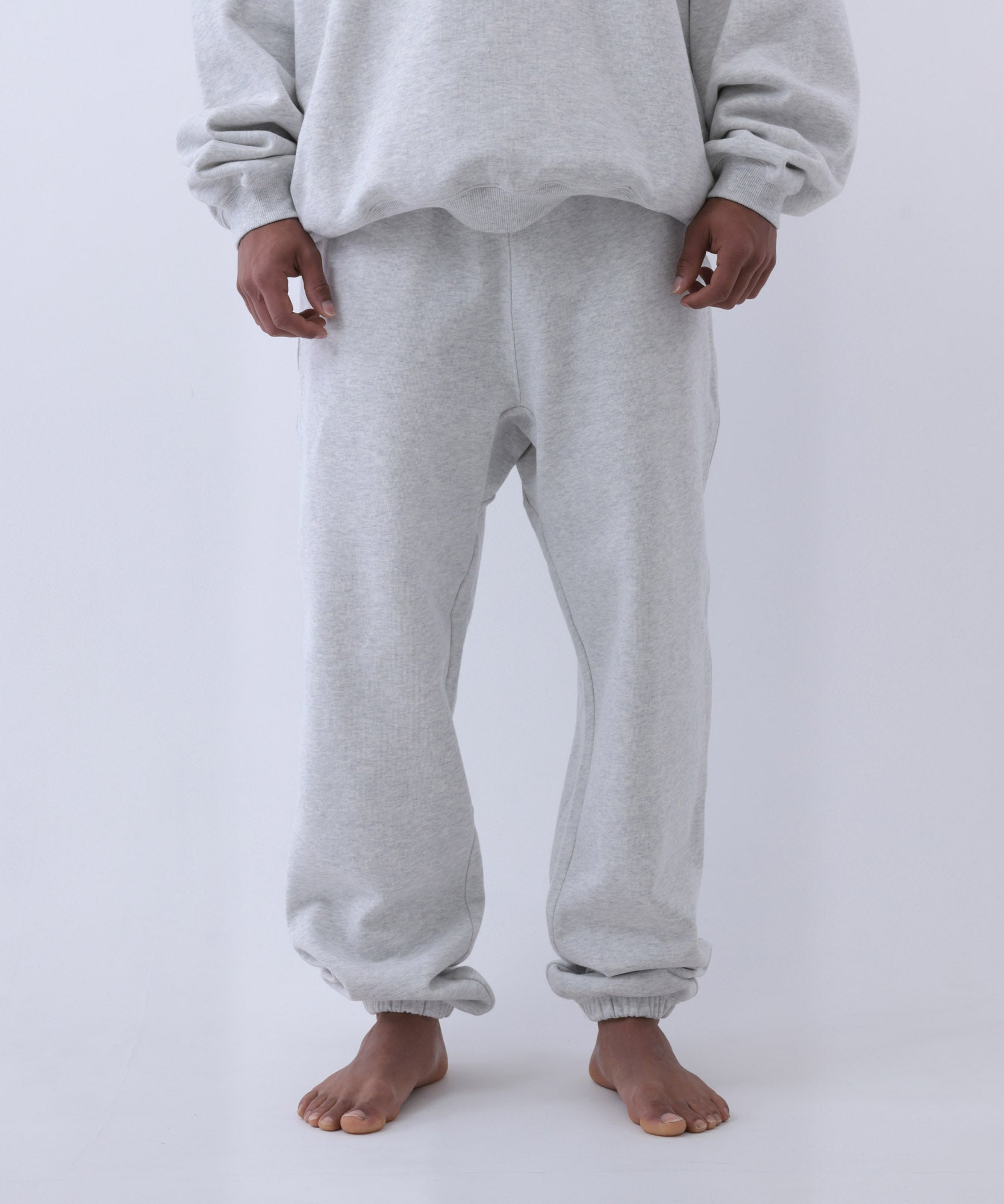 COMMON BASE SWEAT PANTS CB-B05 LIGHT HEATHER GRAY