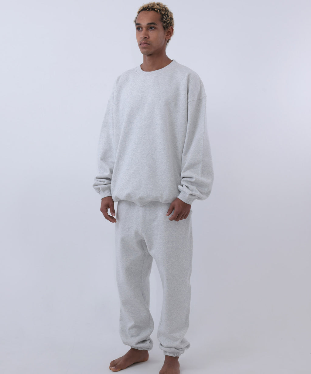COMMON BASE SWEATSHIRT CB-B04 LIGHT HEATHER GRAY