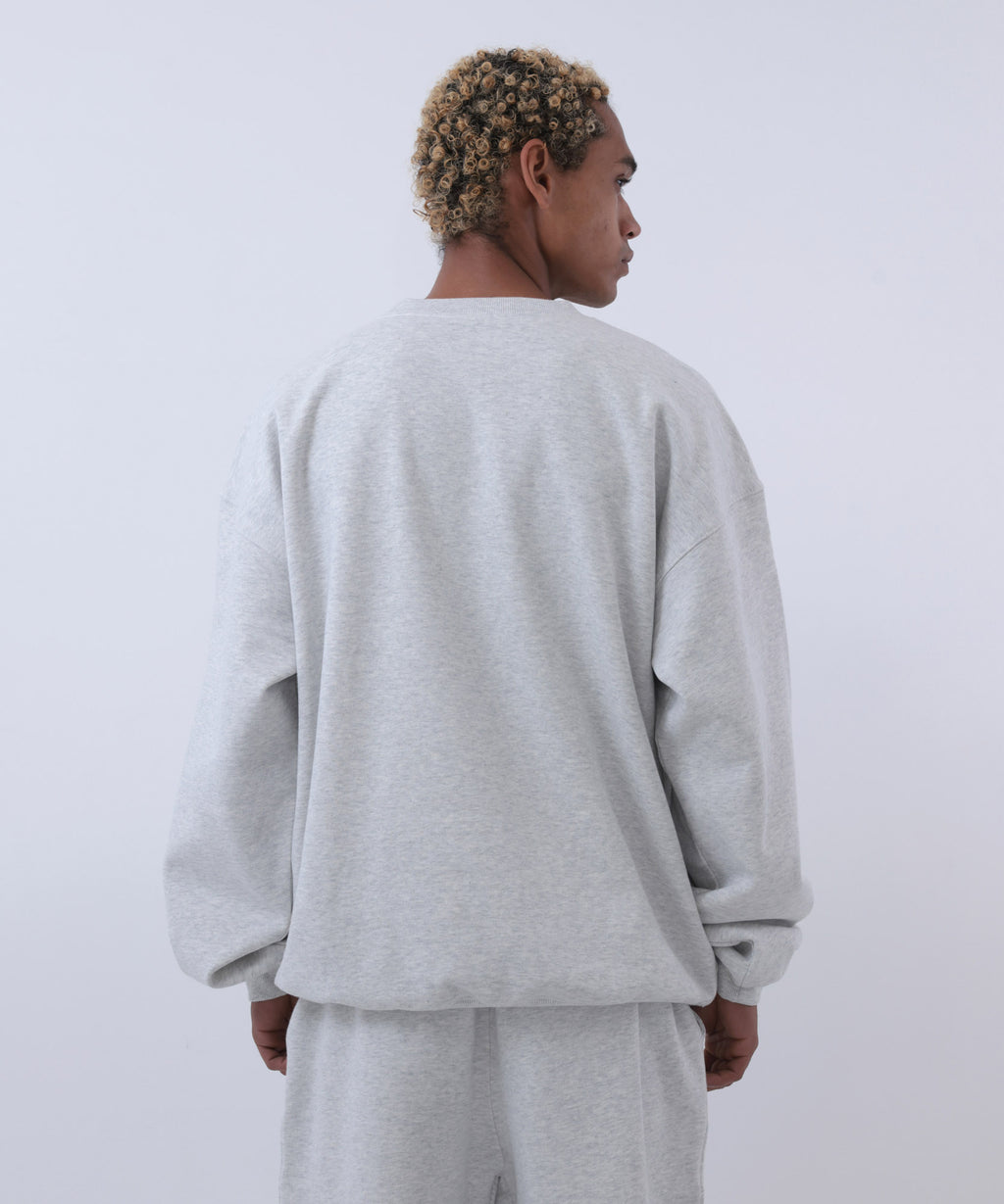 COMMON BASE SWEATSHIRT CB-B04 LIGHT HEATHER GRAY