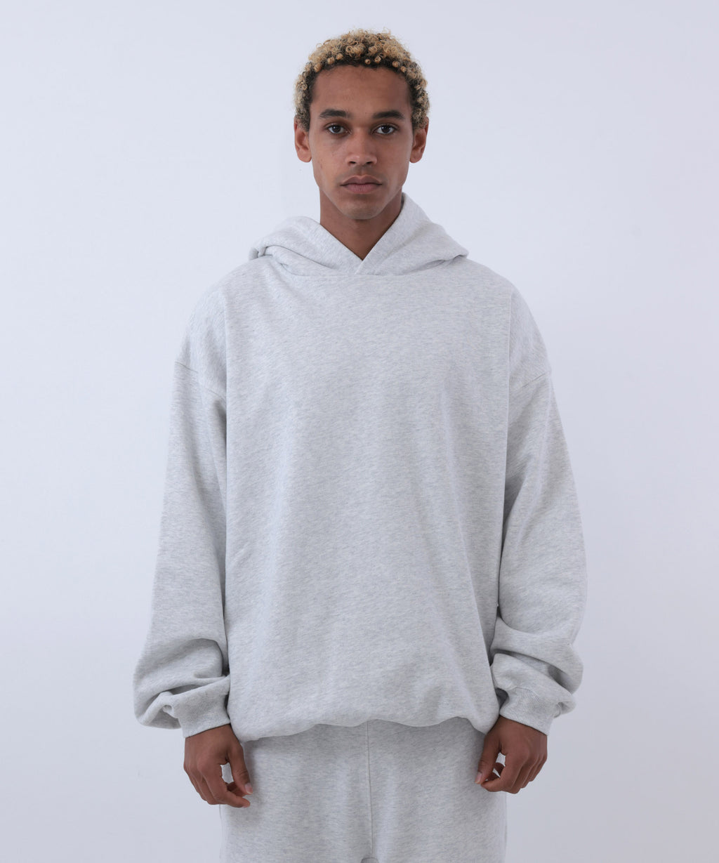 COMMON BASE SWEAT HOODIE CB-B03 LIGHT HEATHER GRAY