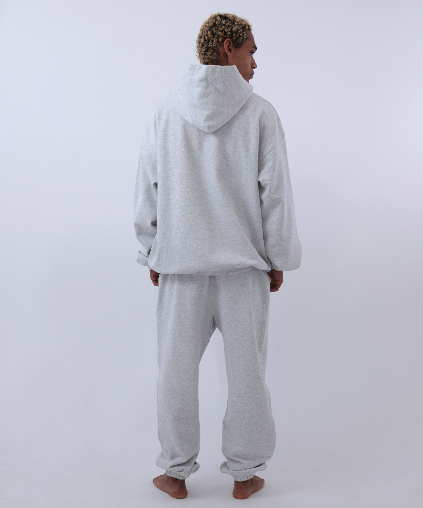 COMMON BASE SWEAT HOODIE CB-B03 LIGHT HEATHER GRAY