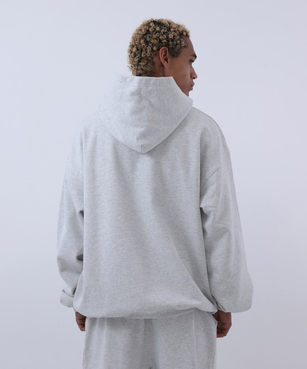 COMMON BASE SWEAT HOODIE CB-B03 LIGHT HEATHER GRAY