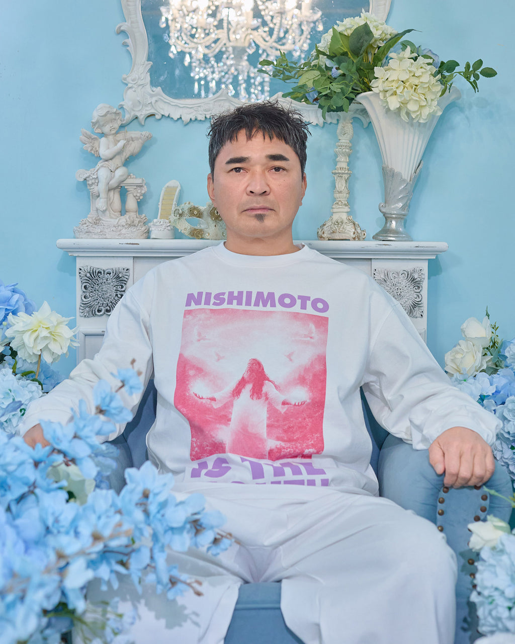 NISHIMOTO IS THE MOUTH  L/S TEE NIM-H42 WHITE
