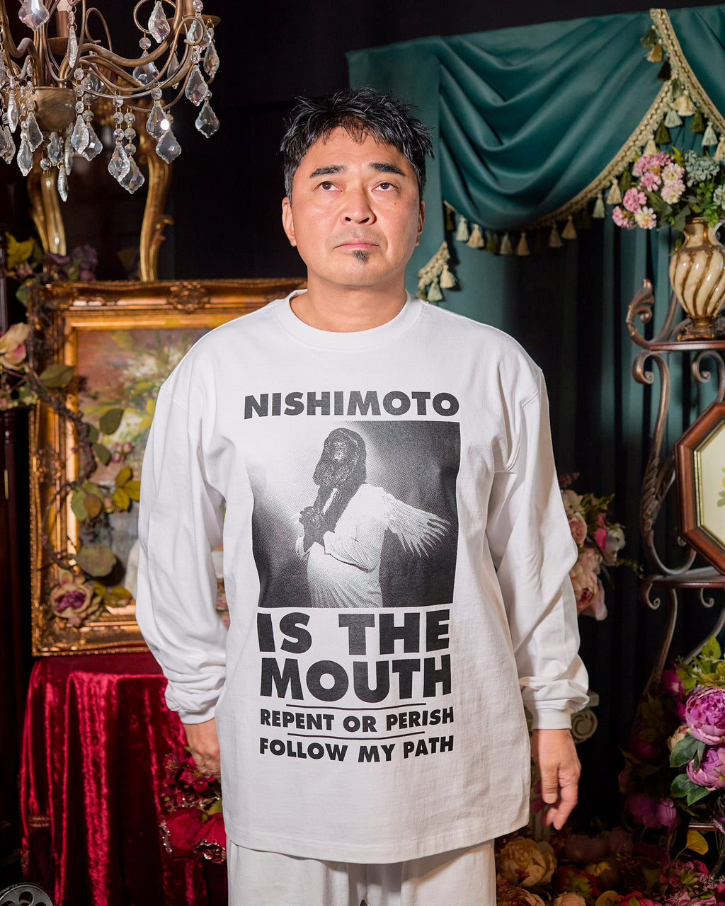 NISHIMOTO IS THE MOUTH  L/S TEE NIM-H22 WHITE