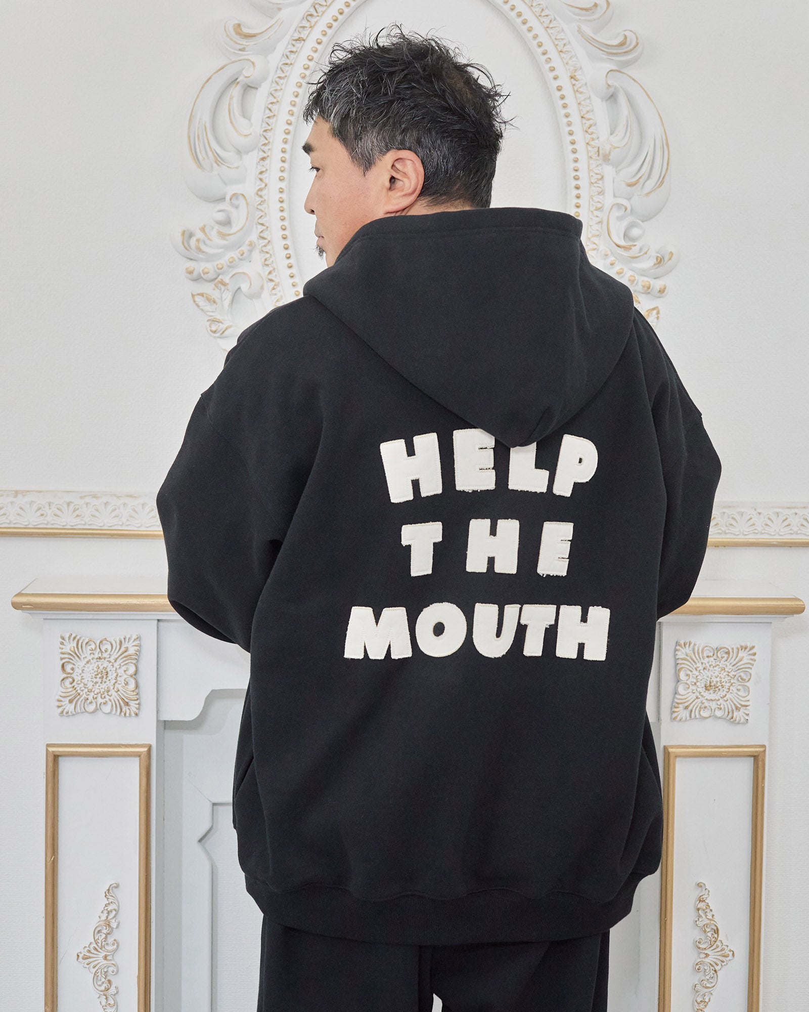 NISHIMOTO IS THE MOUTH  ZIP SWEAT HOODIE NIM-H57W BLACK