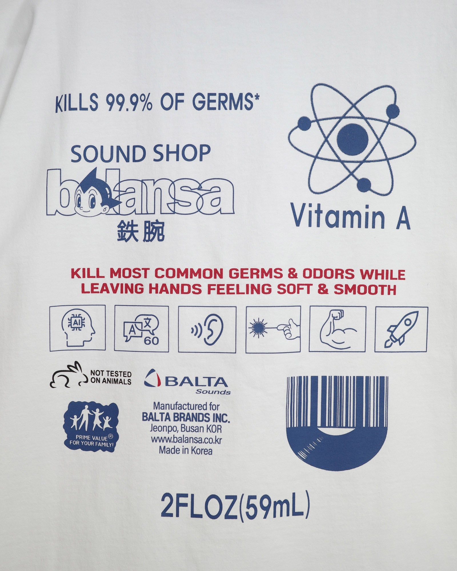 SOUND SHOP balansa × ASTRO BOY S/S TEE ATBL-01F WHITE