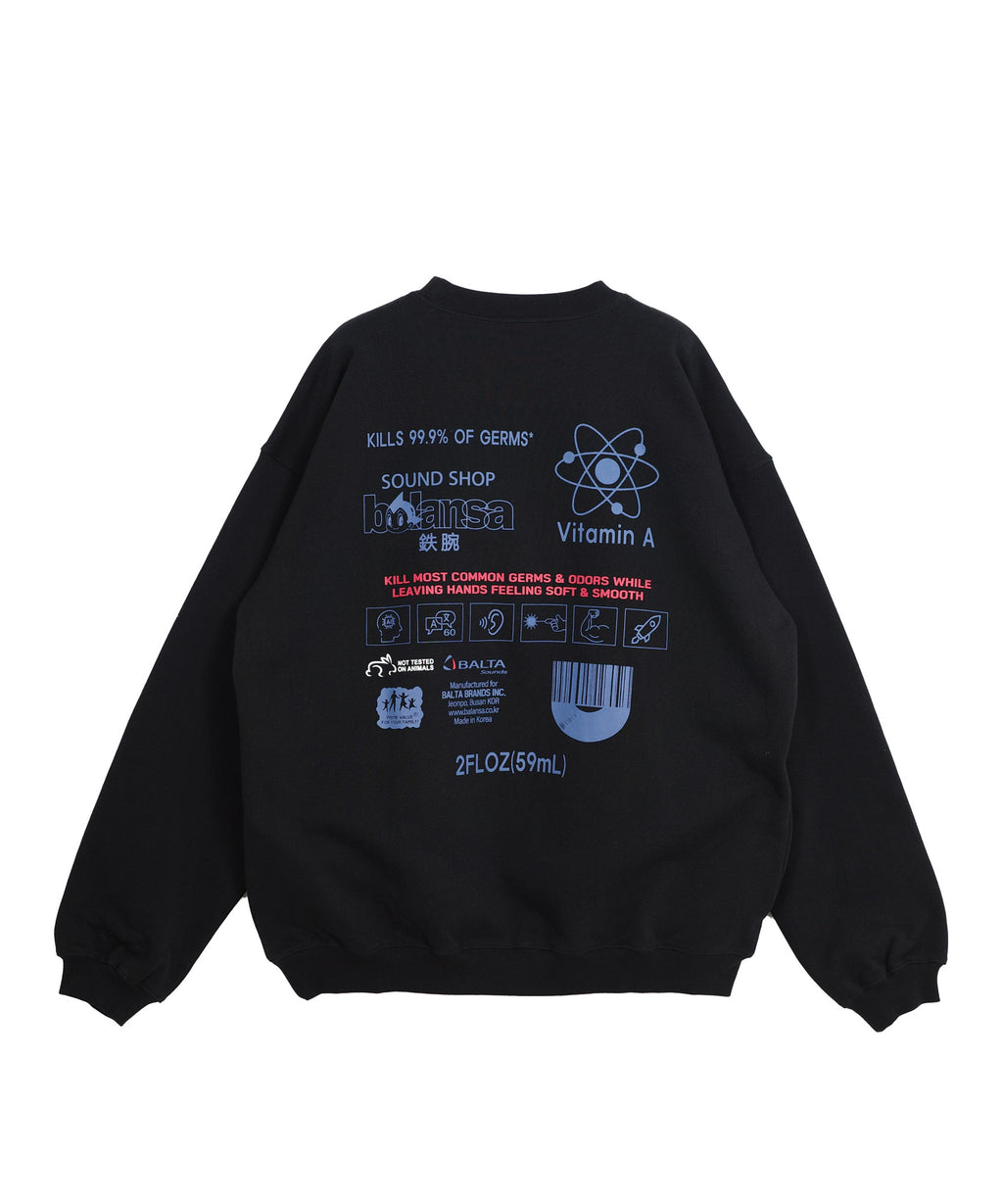 SOUND SHOP balansa × ASTRO BOY SWEATSHIRT ATBL-04 BLACK