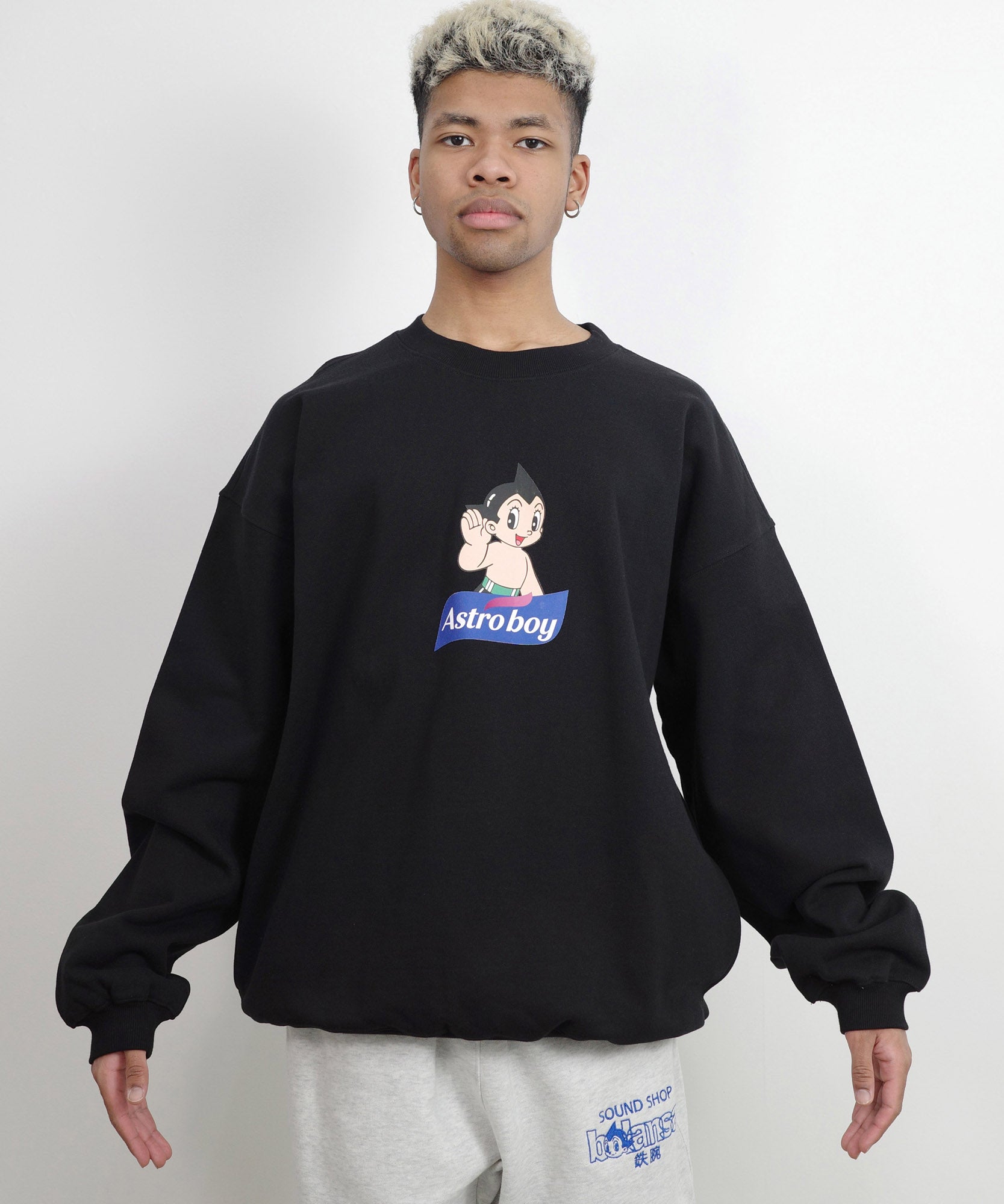 SOUND SHOP balansa × ASTRO BOY SWEATSHIRT ATBL-04 BLACK