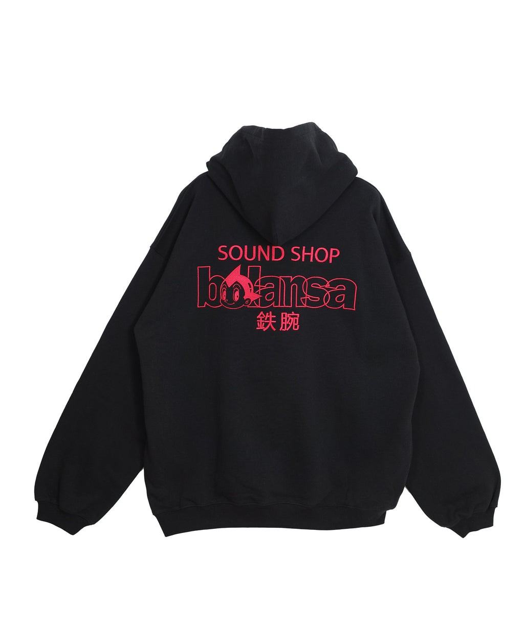 SOUND SHOP balansa × ASTRO BOY SWEAT HOODIE ATBL-13 BLACK