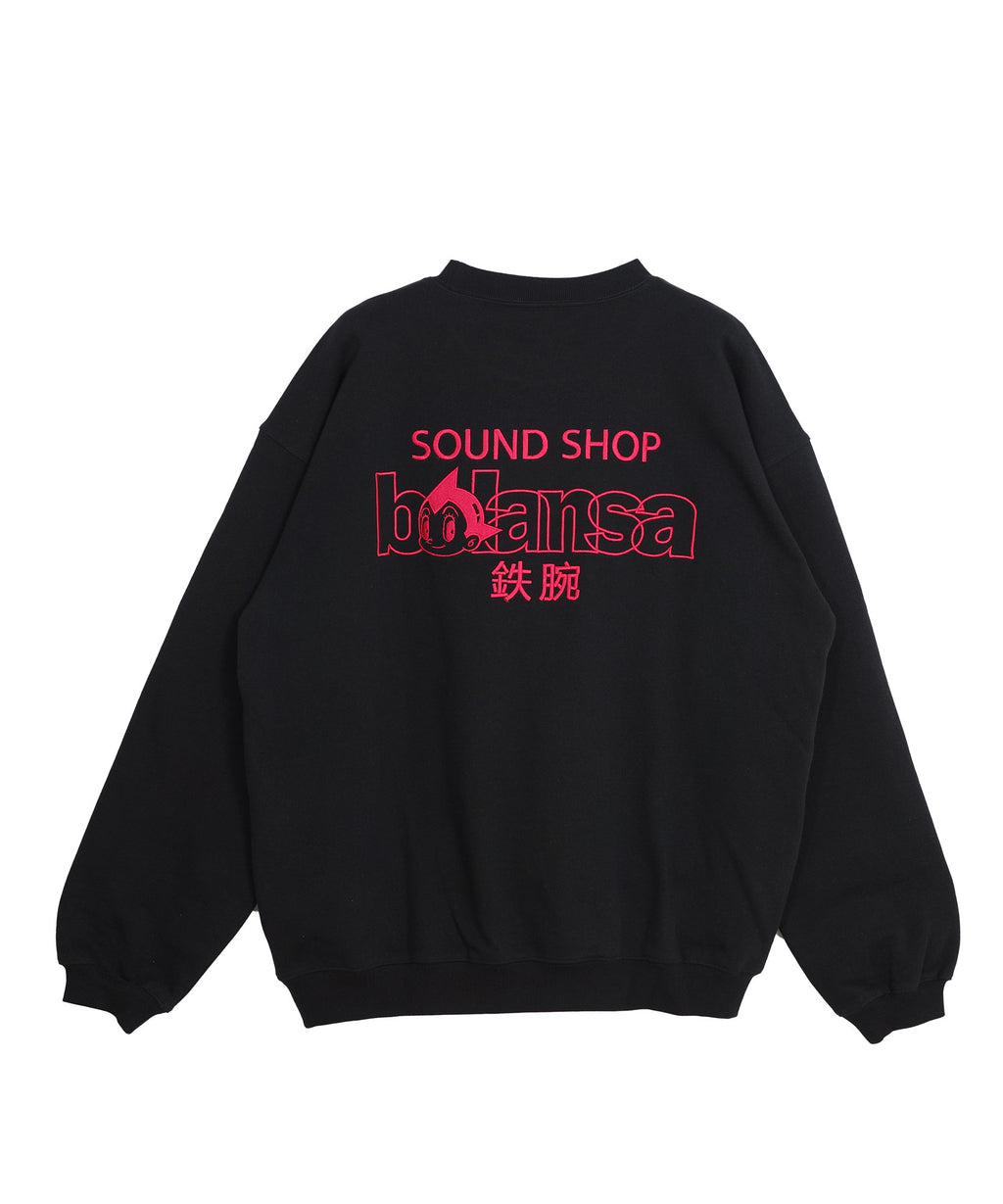 SOUND SHOP balansa × ASTRO BOY SWEATSHIRT ATBL-14 BLACK