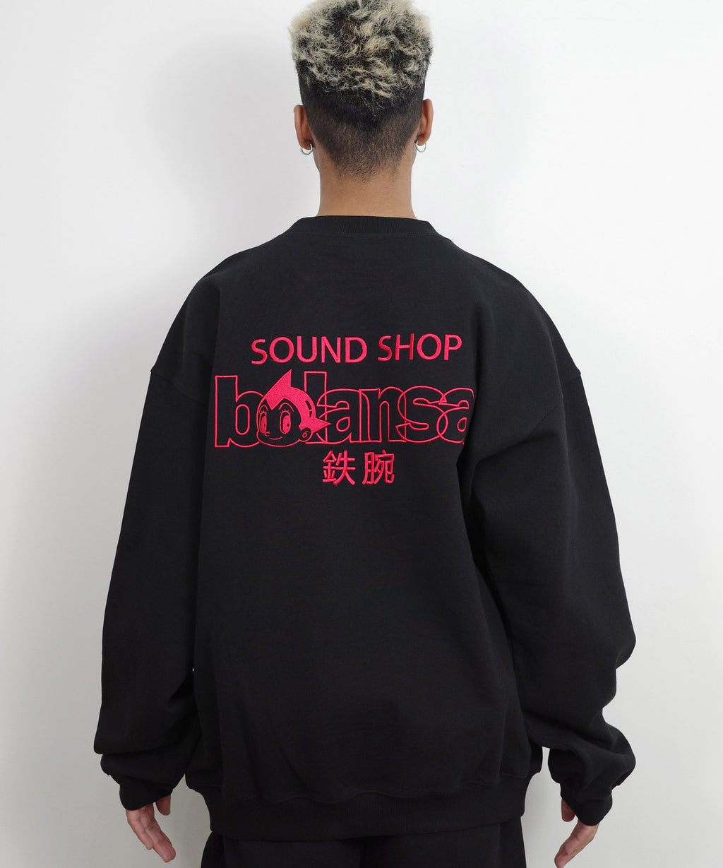 SOUND SHOP balansa × ASTRO BOY SWEATSHIRT ATBL-14 BLACK