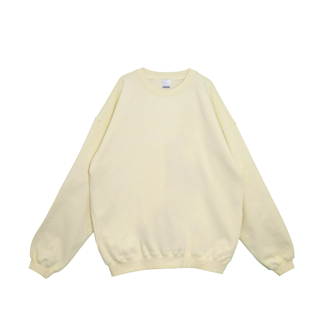 COMMON BASE SWEATSHIRT CB-B04 LIGHT YELLOW