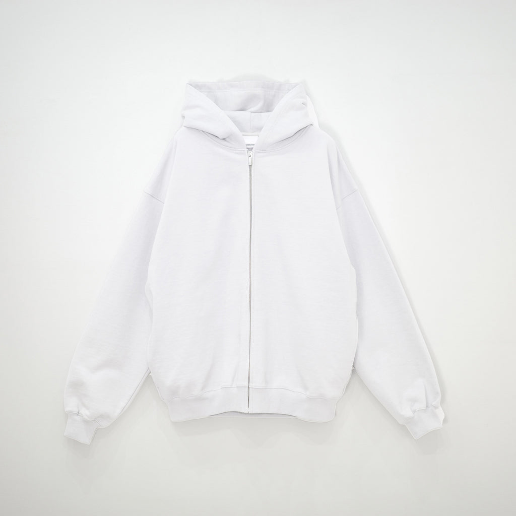 COMMON BASE SWEAT ZIP  HOODIE CB-H07 WHITE