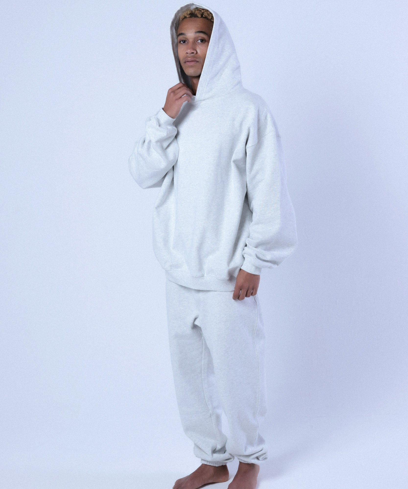 COMMON BASE SWEAT PANTS CB-B05 LIGHT HEATHER GRAY