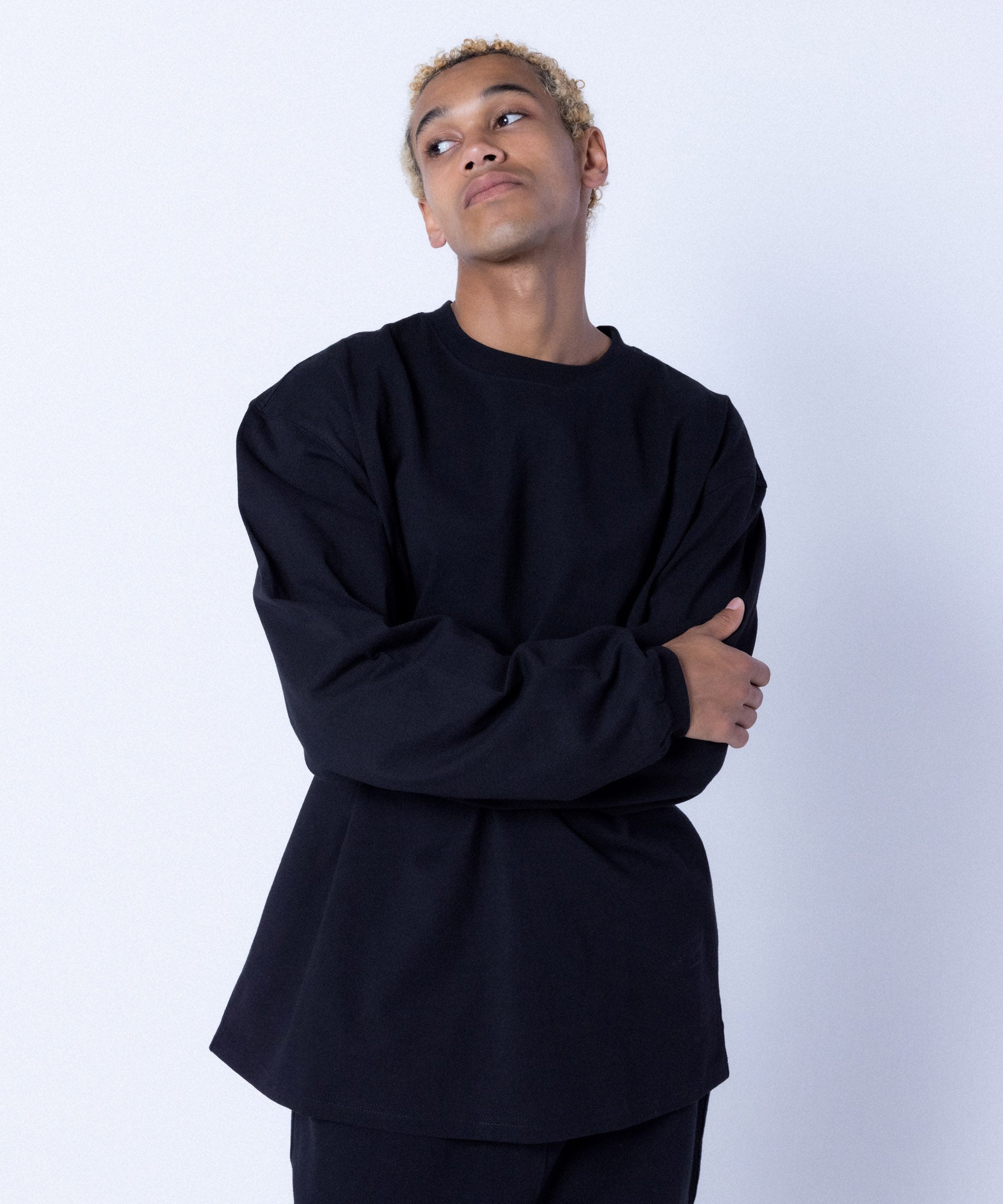 COMMON BASE L/S TEE CB-B02 BLACK