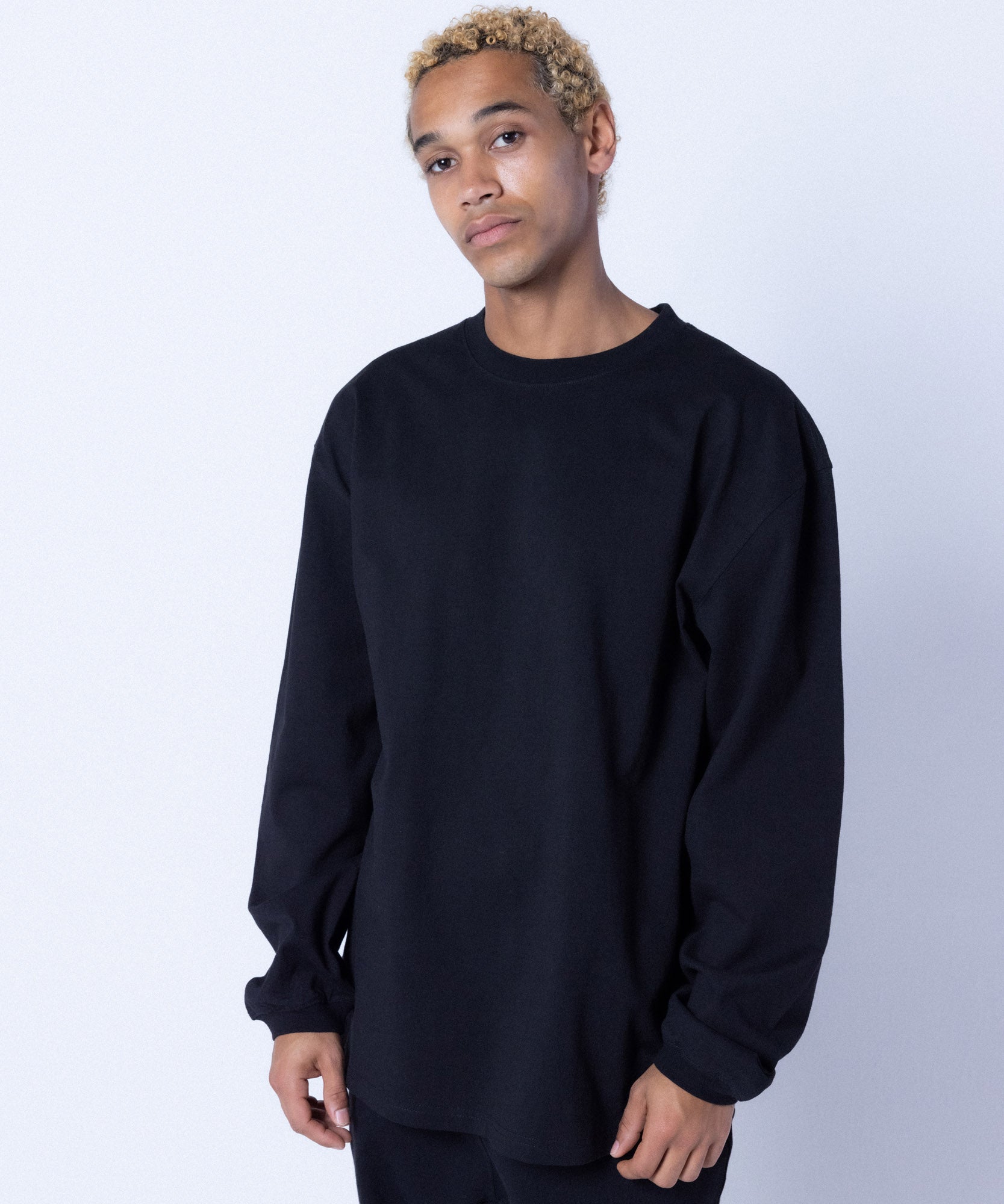 COMMON BASE L/S TEE CB-B02 BLACK