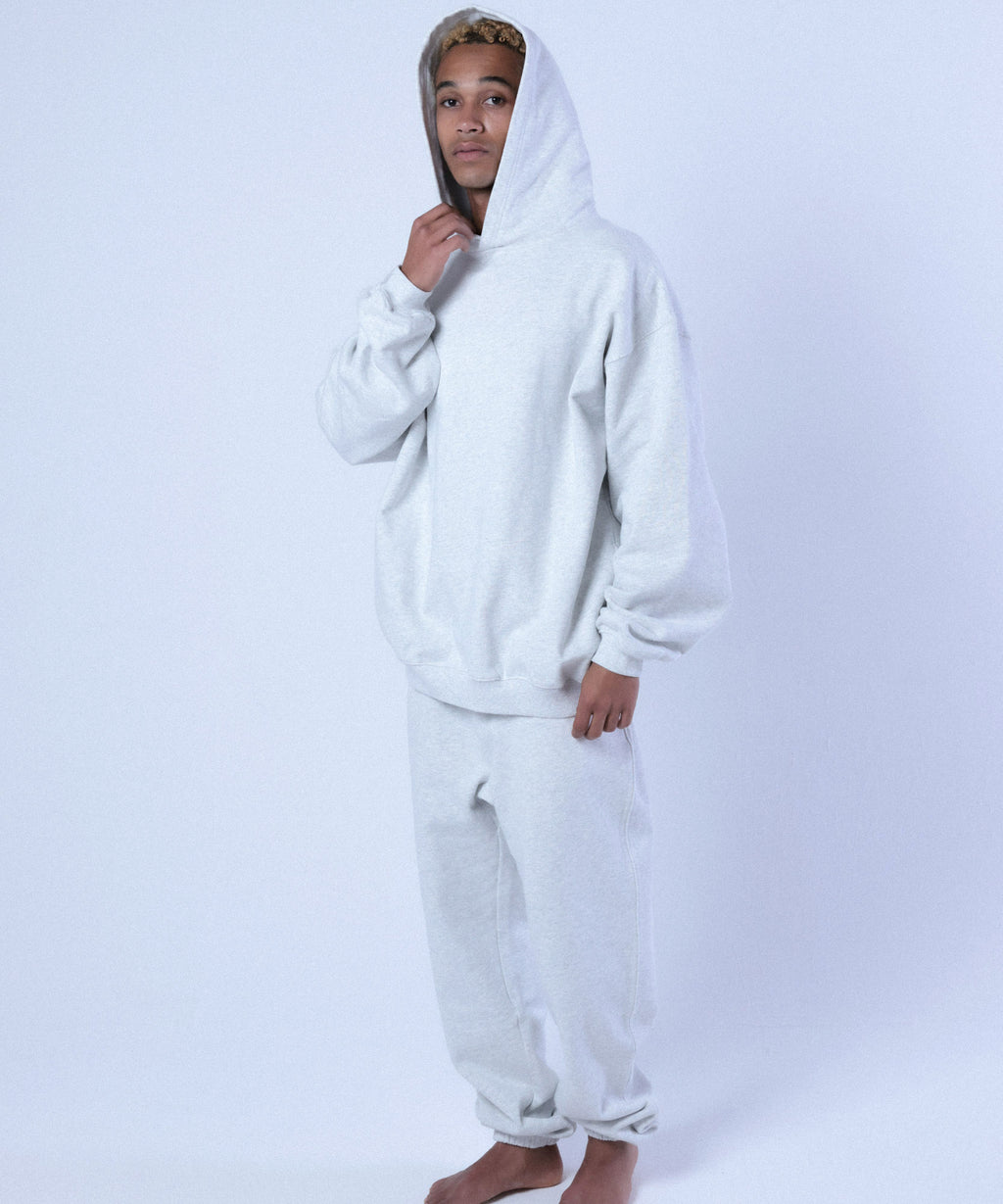 COMMON BASE SWEAT HOODIE CB-B03 LIGHT HEATHER GRAY