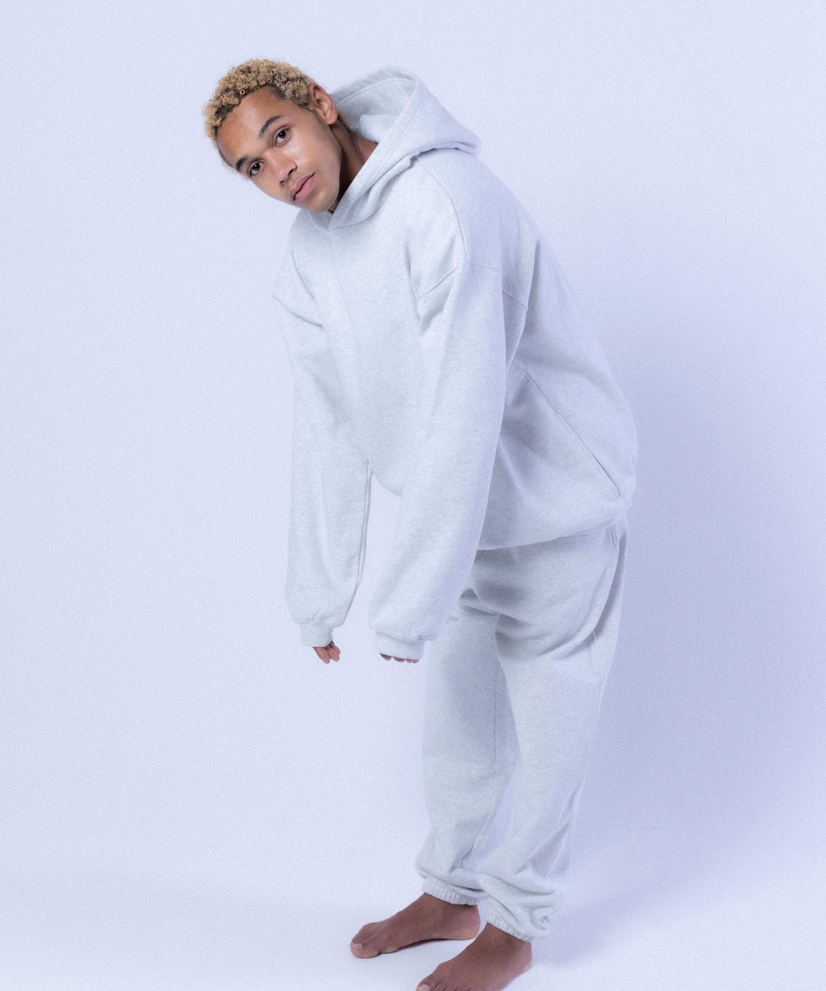 COMMON BASE SWEAT PANTS CB-B05 LIGHT HEATHER GRAY