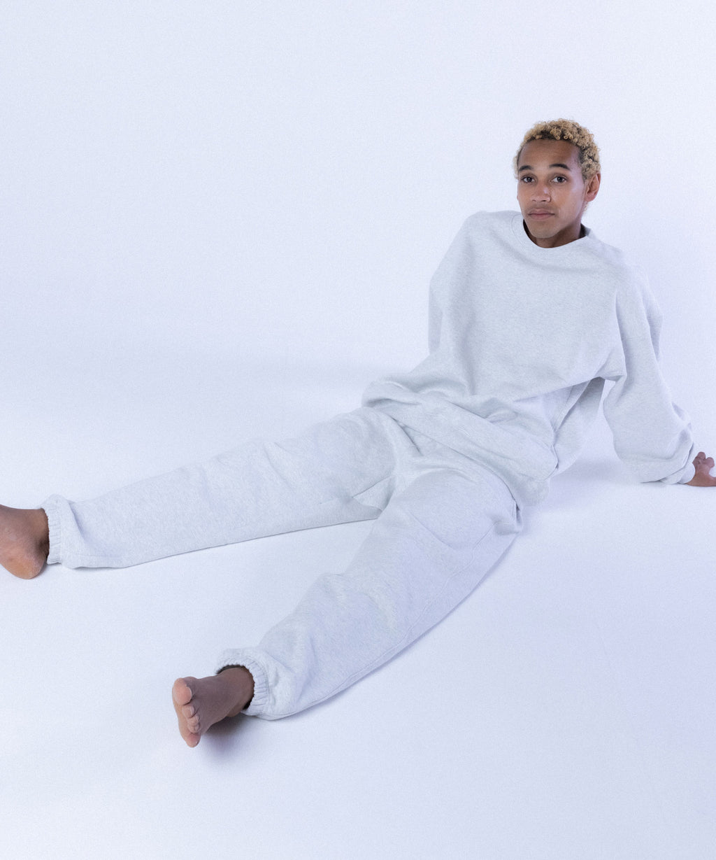 COMMON BASE SWEAT PANTS CB-B05 LIGHT HEATHER GRAY