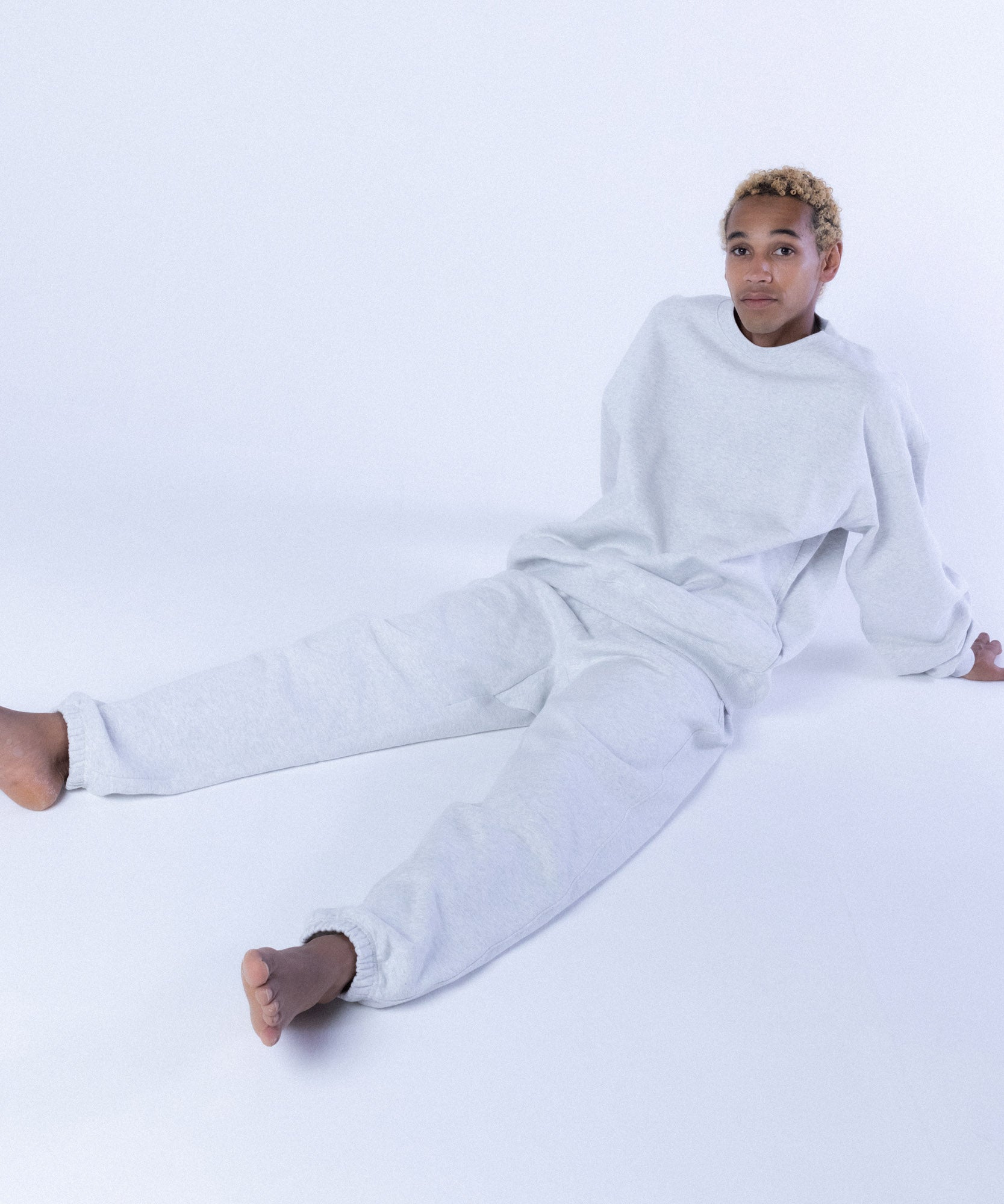 COMMON BASE SWEAT PANTS CB-B05 LIGHT HEATHER GRAY