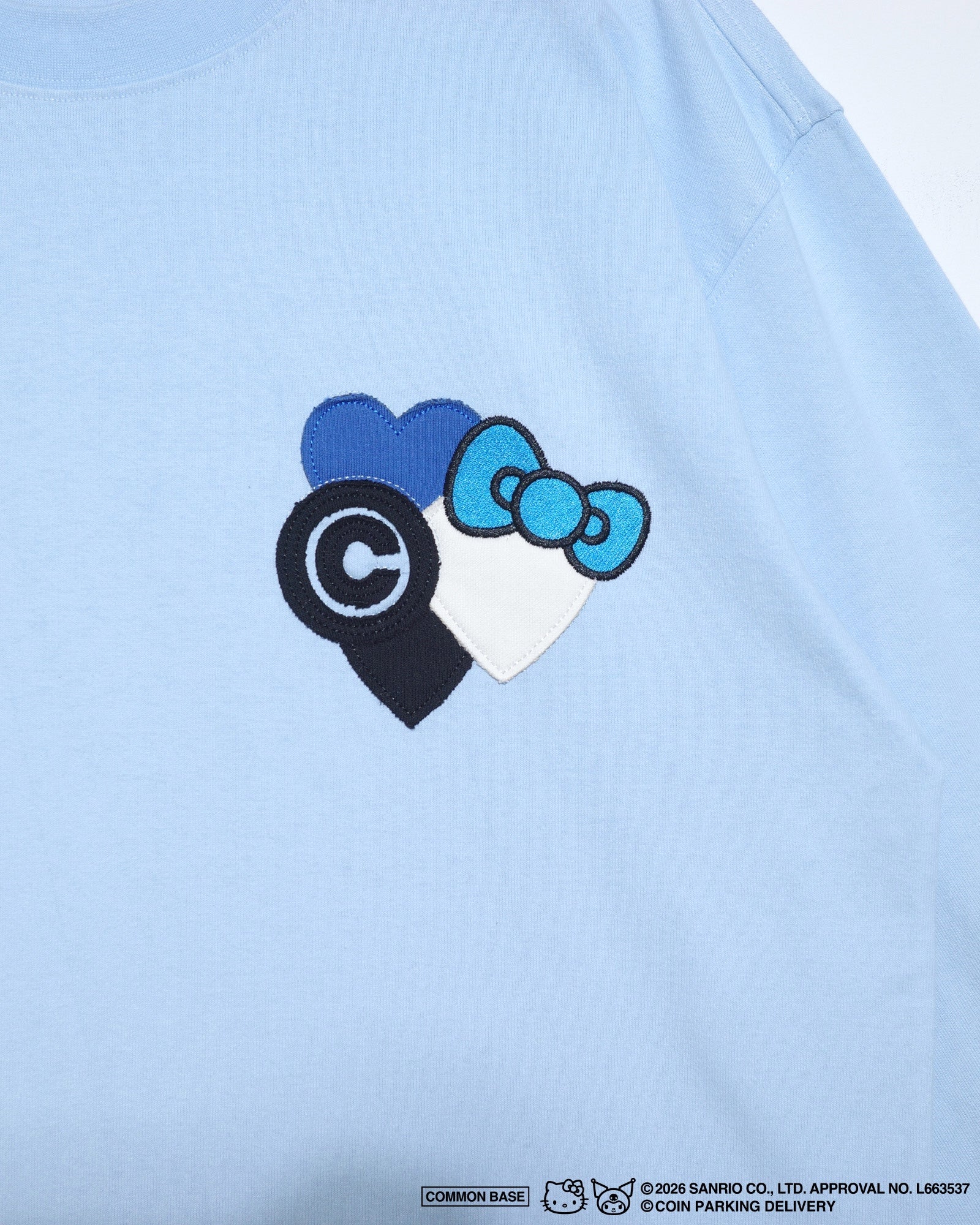 COIN PARKING DELIVERY × SANRIO CHARACTERS  PATCHWORK L/S TEE CPDSC-KT12 LIGHT BLUE