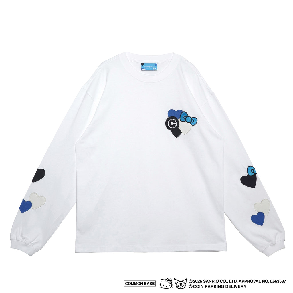 COIN PARKING DELIVERY × SANRIO CHARACTERS  PATCHWORK L/S TEE CPDSC-KT12 WHITE