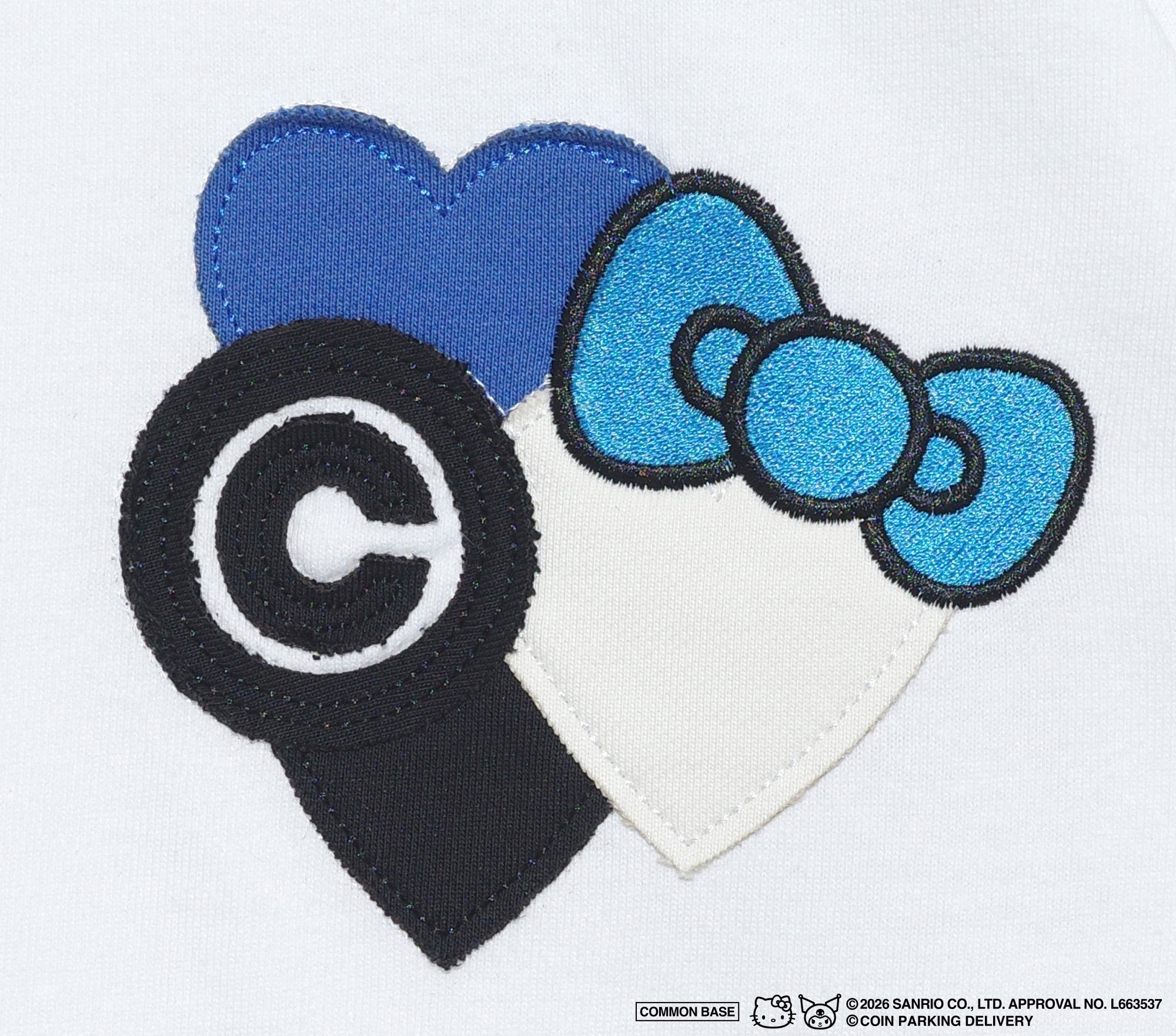 COIN PARKING DELIVERY × SANRIO CHARACTERS  PATCHWORK L/S TEE CPDSC-KT12 WHITE