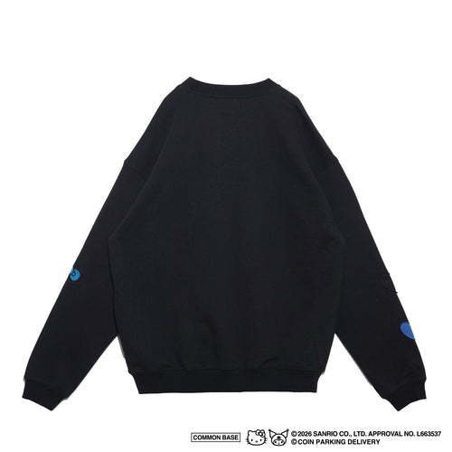 COIN PARKING DELIVERY × SANRIO CHARACTERS  PATCHWORK SWEATSHIRT CPDSC-KT14 BLACK