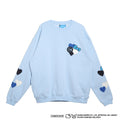 [On sale from 8:00 PM on January 31st] COIN PARKING DELIVERY × SANRIO CHARACTERS PATCHWORK SWEATSHIRT CPDSC-KT14 LIGHT BLUE