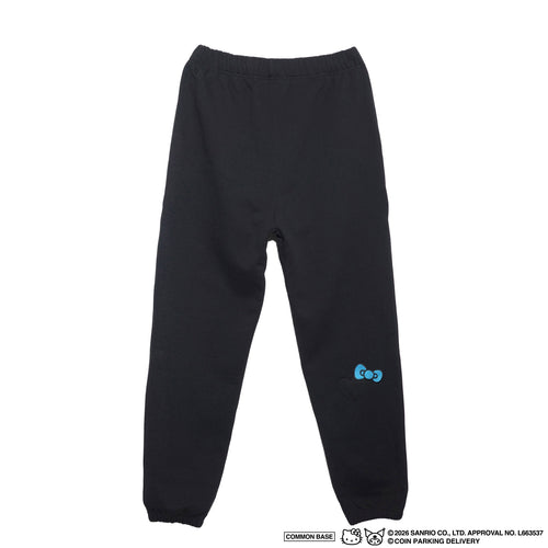 COIN PARKING DELIVERY × SANRIO CHARACTERS PATCHWORK SWEAT PANTS CPDSC-KT15 BLACK
