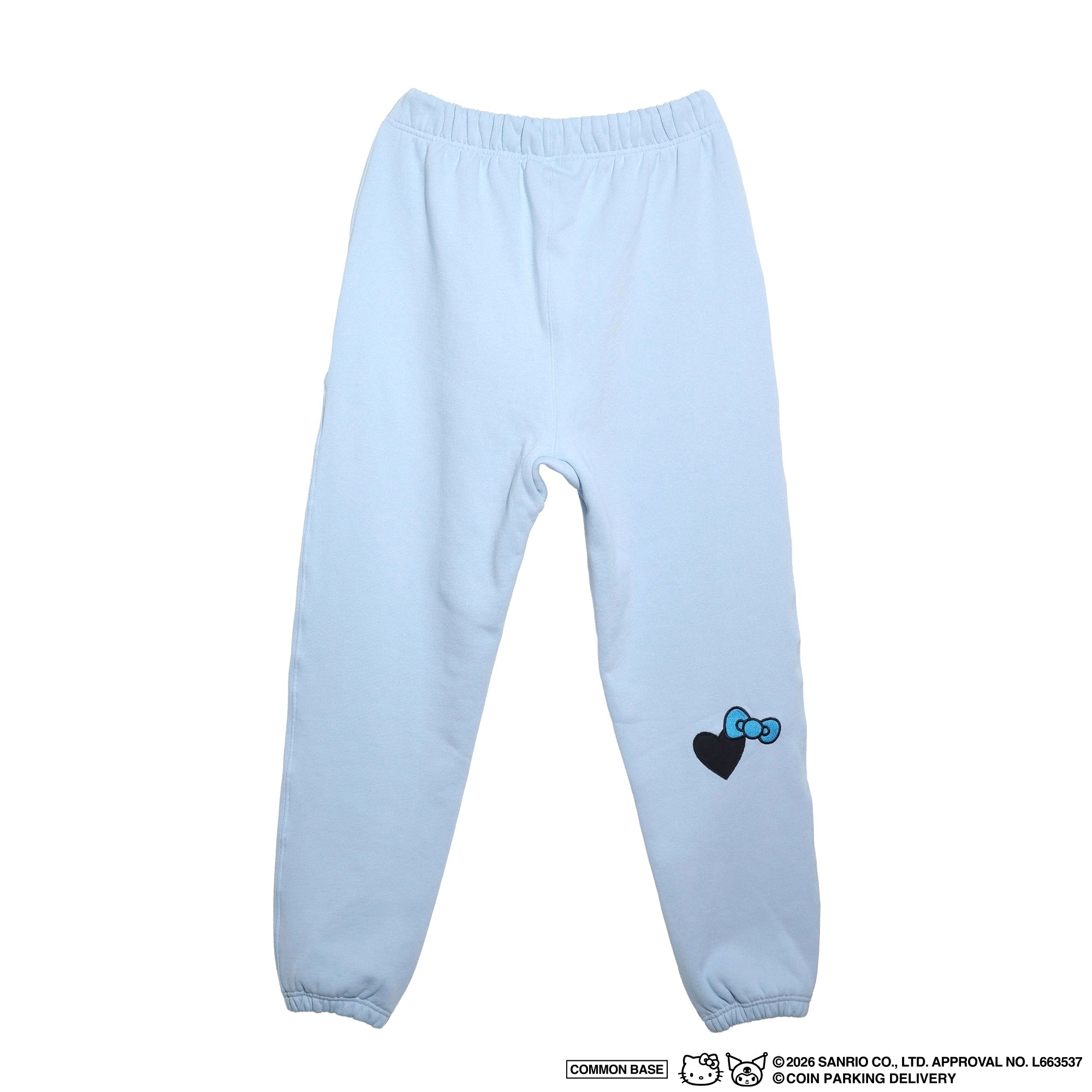 [On sale from 8:00 PM on January 31st] COIN PARKING DELIVERY × SANRIO CHARACTERS PATCHWORK SWEAT PANTS CPDSC-KT15 LIGHT BLUE