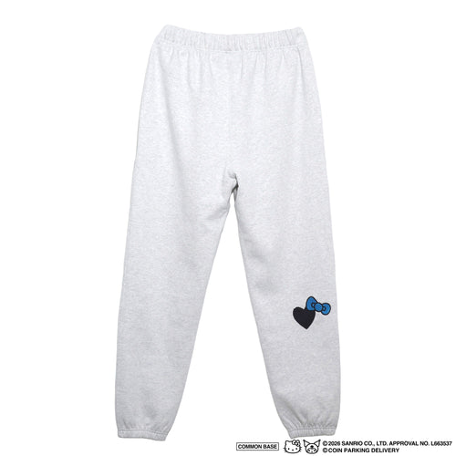 COIN PARKING DELIVERY × SANRIO CHARACTERS PATCHWORK SWEAT PANTS CPDSC-KT15 LIGHT HEATHER GREY